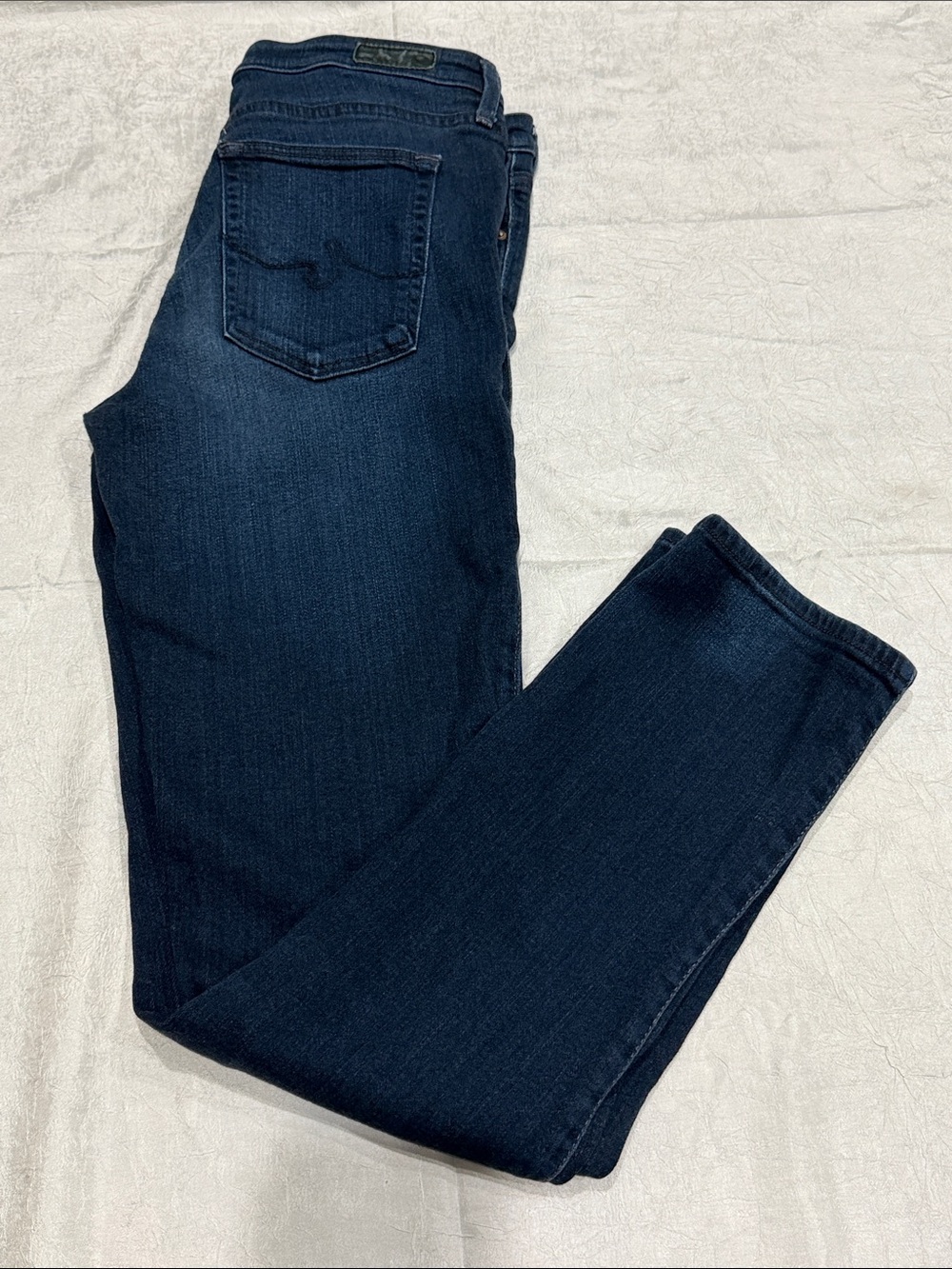 AG Adriano Goldschmied the Prima Mid Rise Cigarette Jeans Dark Wash 30